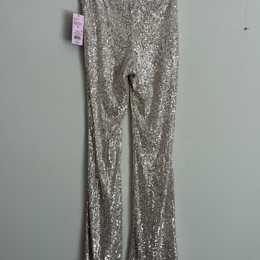 Wild Fable Glittering Silver Leggings